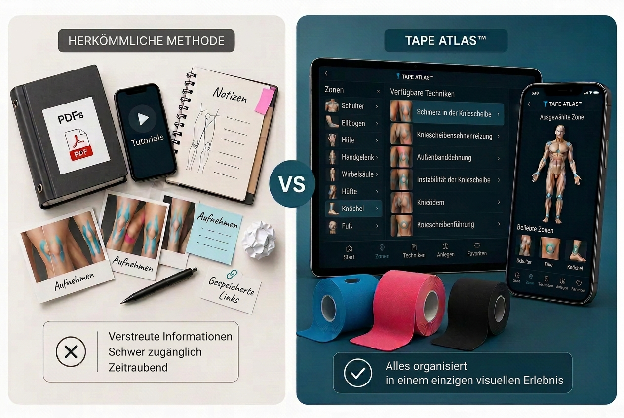 Vergleich zwischen verstreuten Referenzen und der Struktur von Tape Atlas