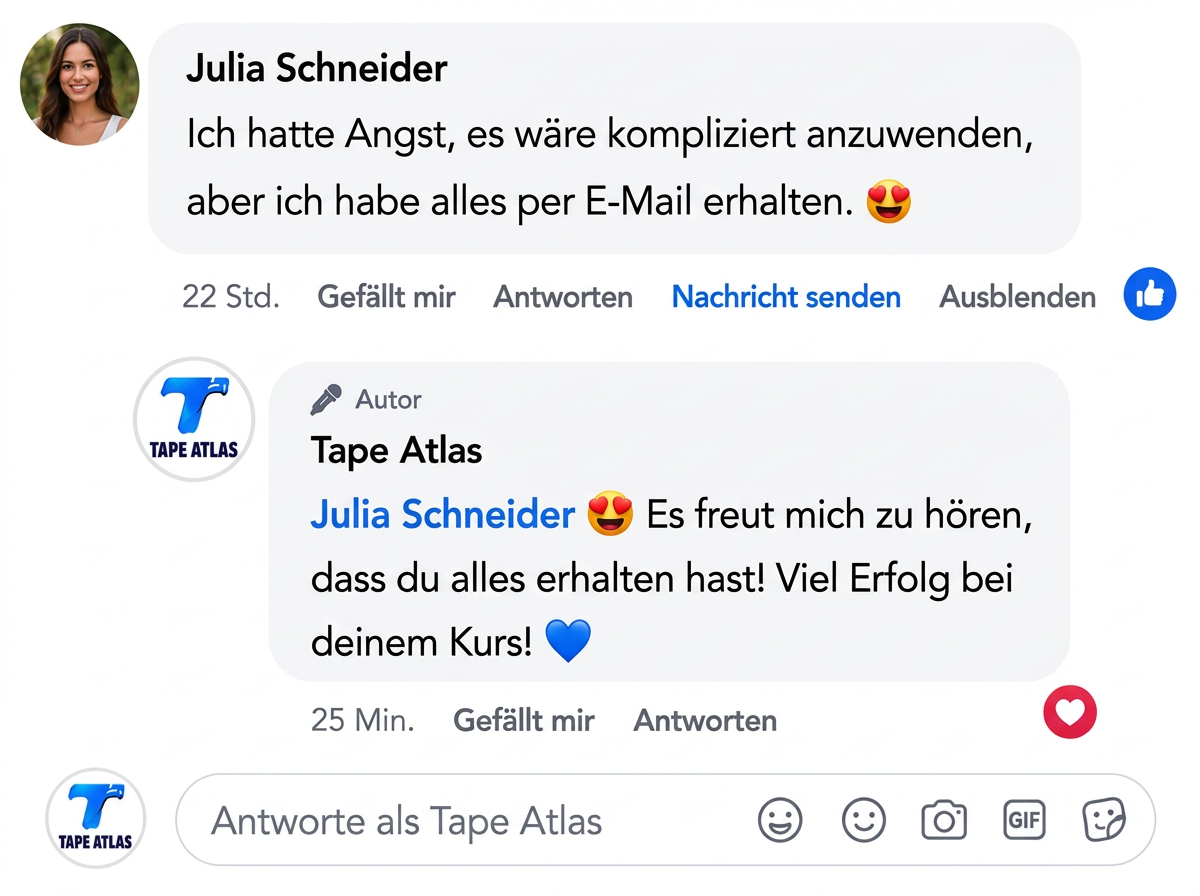 Kundenstimme einer Nutzerin oder eines Nutzers von Tape Atlas
